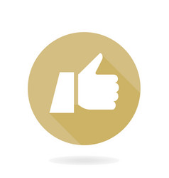 Modern Flat Icon With Thumb Up