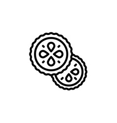 Biscuit Icon Bakery Icon Outline Style Perfect