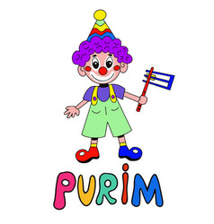 Circus Clown Icon Purim Carnival