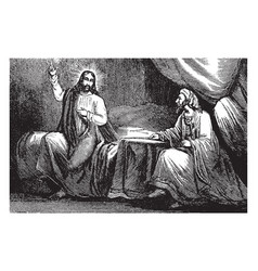 Jesus Teaches Nicodemus Vintage