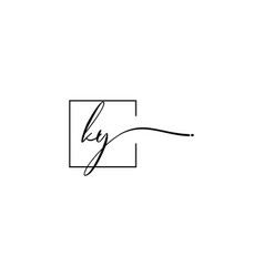 Ky Signature Square Logo Initial Concept