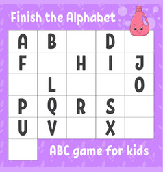 Finish The Alphabet Abc Game For Kids Education