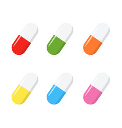 Pill Flat Icon Isolated On White Background