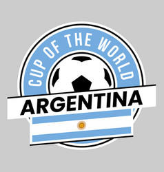 Argentina Team Badge For Football Tournament