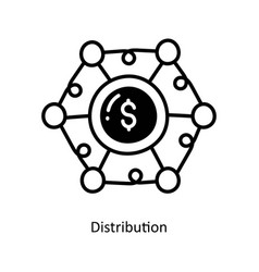 Distribution Doodle Semi Solid Icon Design Il