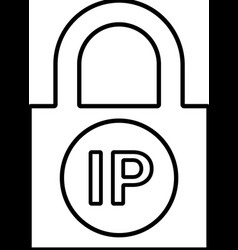 Ip Lockout Ban Line Icon Outline