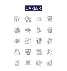 Career Line Icons And Signs Professions