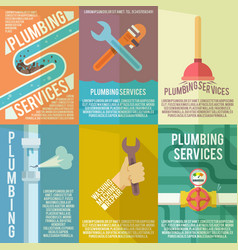 Plumbing Icons Composition Poster