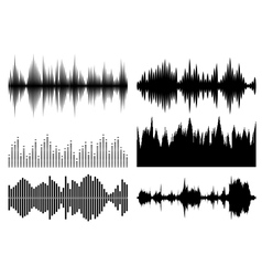 Sound waves set Royalty Free Vector Image - VectorStock