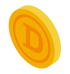 Golden Coin With Letter D