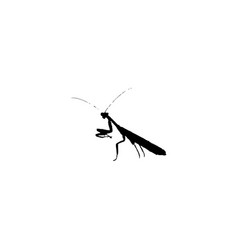 Mantis Icon Simple Style Insect Science Poster