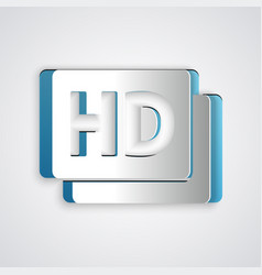 Paper Cut Hd Movie Tape Frame Icon Isolated