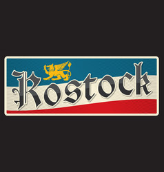 Rostock German City Travel Plate