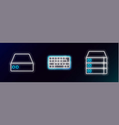 Set Line Server Data Web Hosting And Keyboard