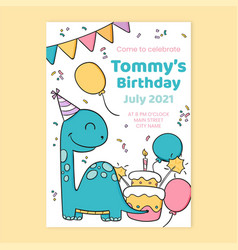 Kidsdinosaur Birthday Invitation