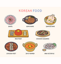 Korean Food With Likes And Dislikes Skate Giblets