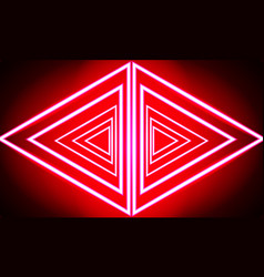 Red Opposite Triangle Abstract Neon Effect