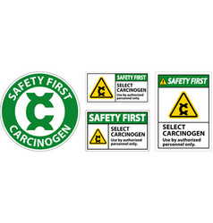 Safety First Select Carcinogen Label On White