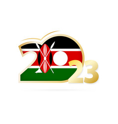 Year 2023 With Kenya Flag Pattern