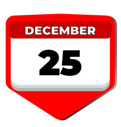 25 December Icon Calendar Day Date