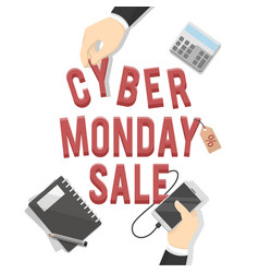 Business Cyber Monday Sale Design On White