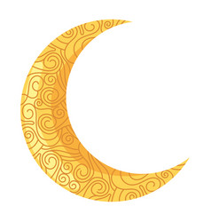 Golden Crescent Moon