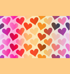 Seamless Valentines Pattern With Rainbow Hearts