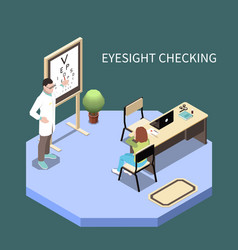 Ophthalmology Isometric Composition