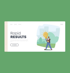 Rapid Results Landing Page Template Businessman