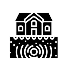 House Protect Earthquake Glyph Icon