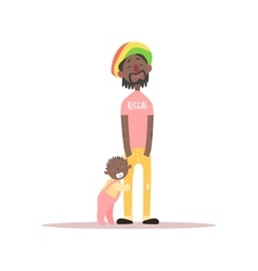 Jamaican Father And Baby