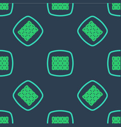 Line Binary Code Icon Isolated Seamless Pattern