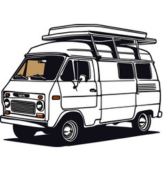 Old School Van Line Art