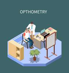 Ophthalmology Isometric Composition