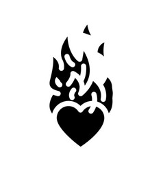 Passion Fire Glyph Icon