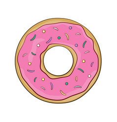 Pink Donut With Sprinkles