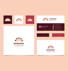 Rewards Logo Design With Editable Slogan Branding