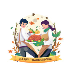 Thanksgiving Dinner Concept With The Couple A Man