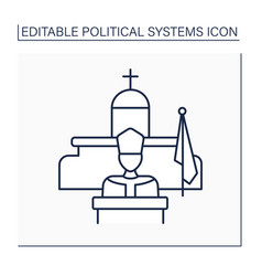 Theocracy Line Icon