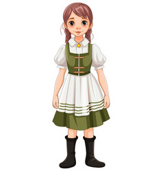 Woman In German Bavarian Outfit