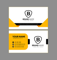 Yellow Professional Business Card Template