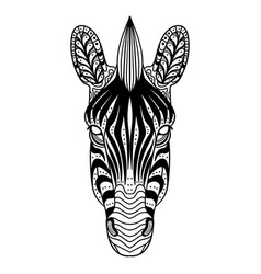 Zebra Head Mandala Entangle Coloring Page