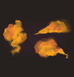 Orange Smoke Clouds Color Dust Or Powder Splashes