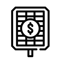 Payback And Price Solar Panel Line Icon