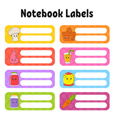 School Name Label Bright Stickers Rectangular