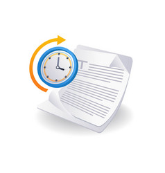 Time Reading Information Flat Isometric 3d