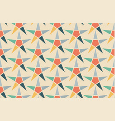 Vintage Star Seamless Pattern Retro Stamp Flat