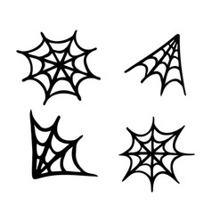 Doodle Bold Spider Web Clipart Halloween Spider