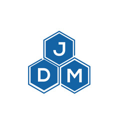 Jdm Letter Logo Design On White Backgroundjdm