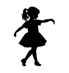 Kid Girl Dancing Silhouette